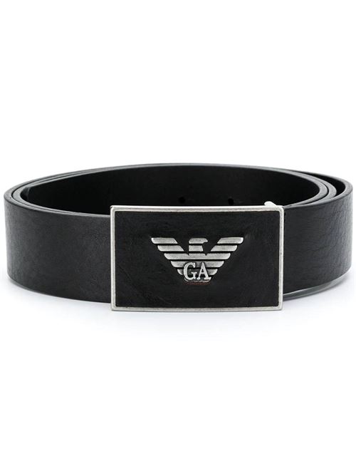 Black logo belt Emporio Armani | Y4S196YDC0G80001